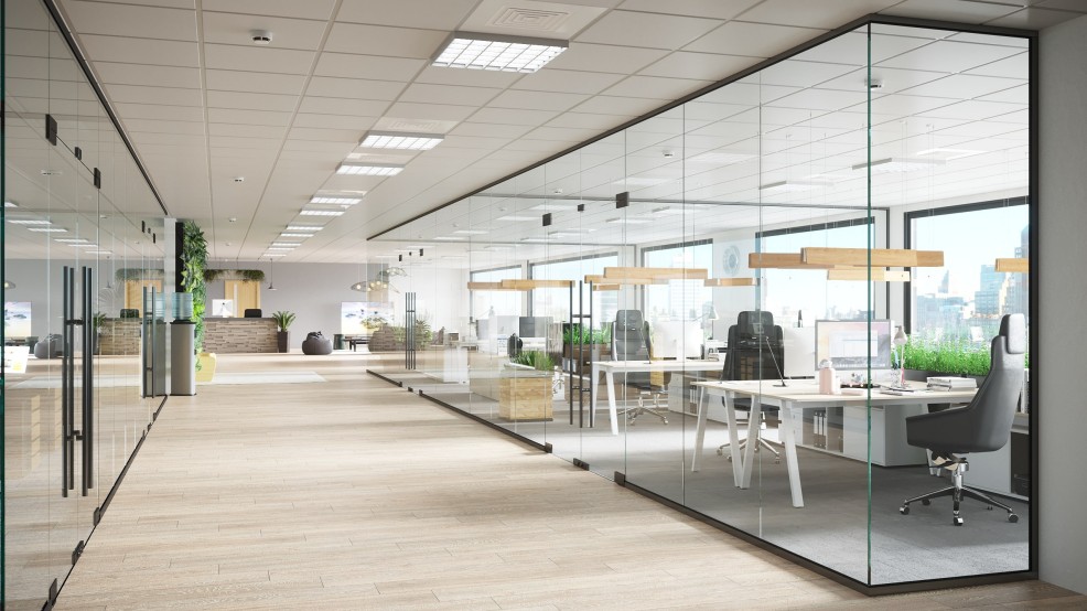 How many different kinds of glass office partitions are available?