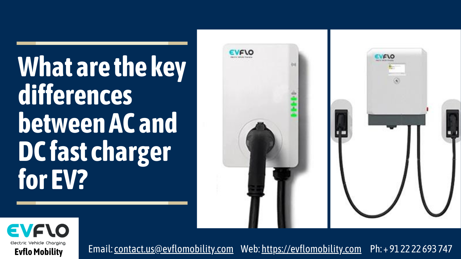 What are the key differences between AC and DC fast charger for EV?