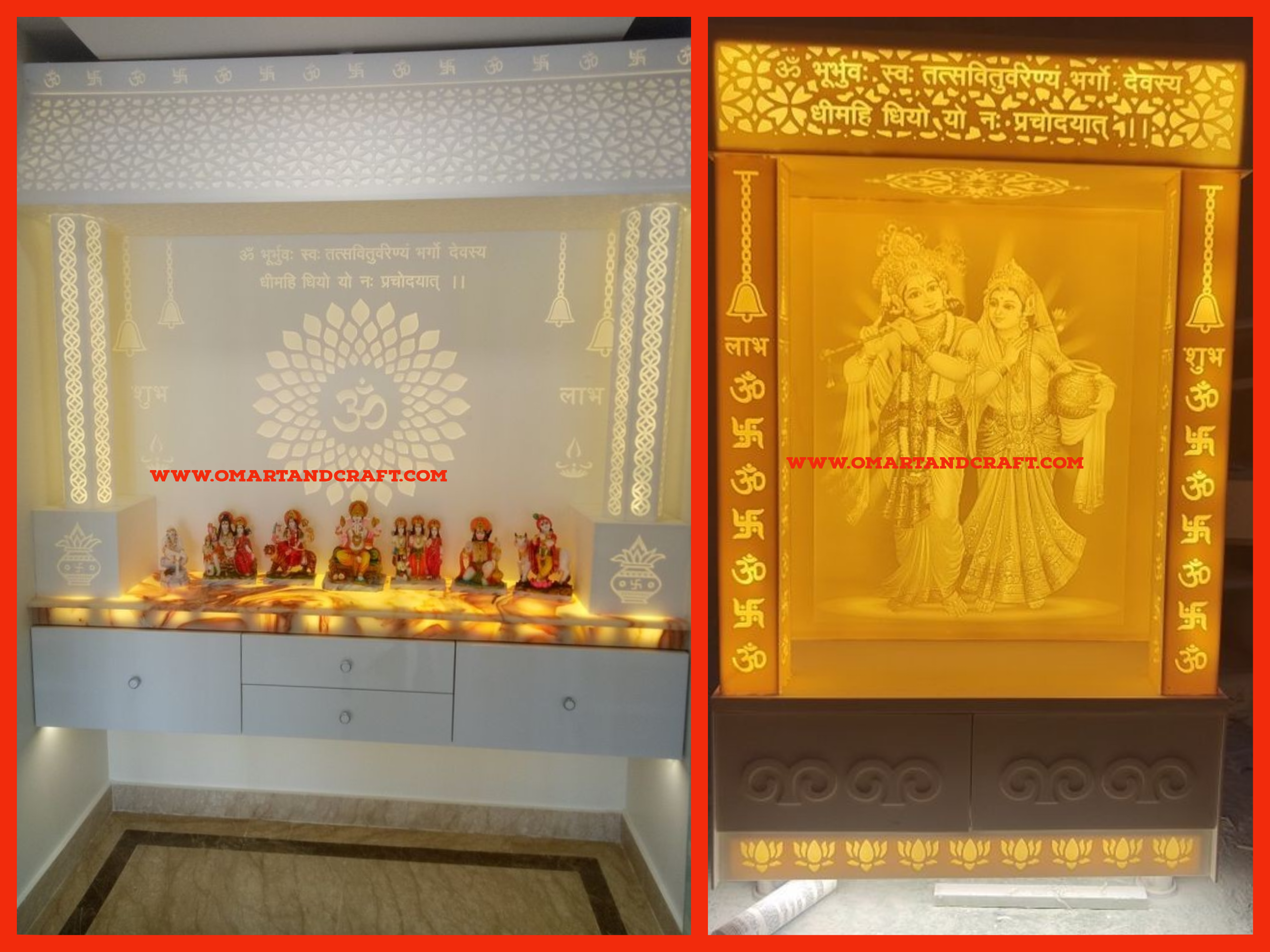  Corian Temple | Unique Corian Mandir Design
