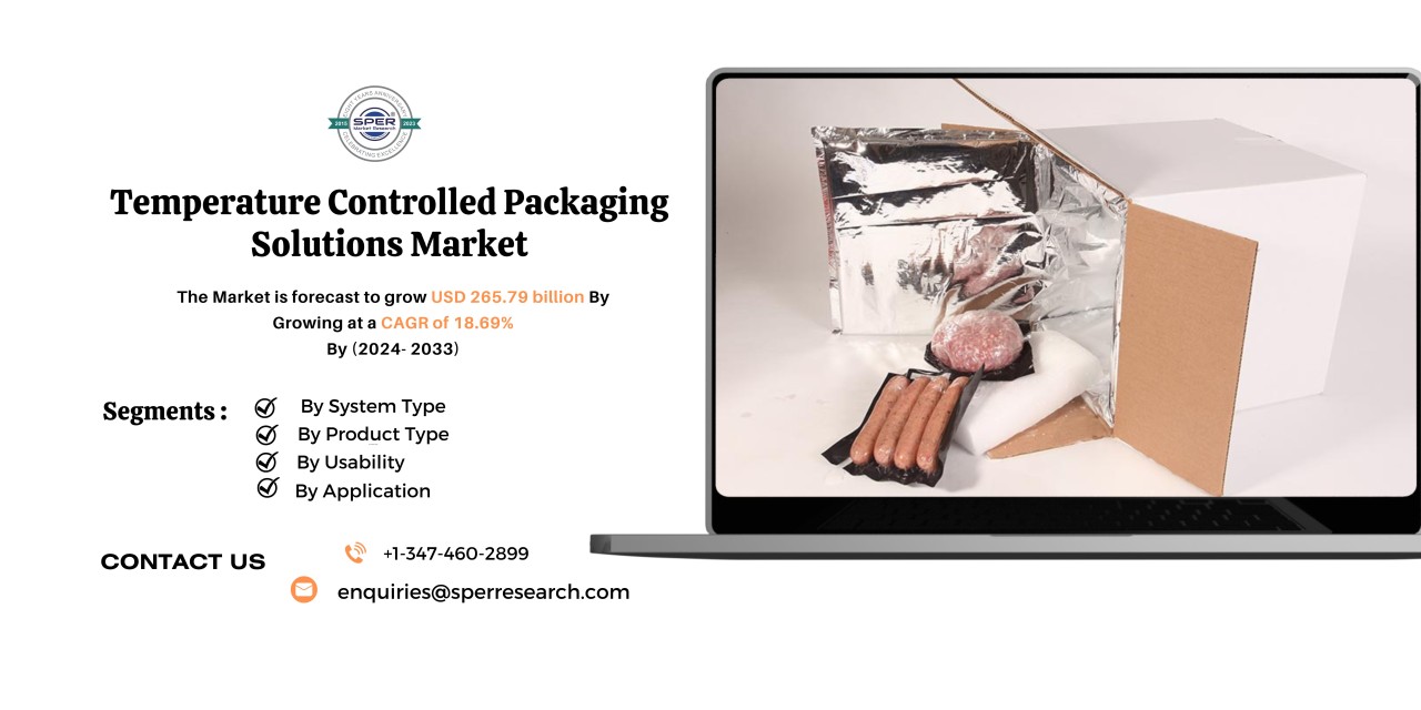 Passive Temperature Controlled Packaging Solutions Market Share Growth, Upcoming Trends, Demand, Industry Size, CAGR Status, Challenges, Opportunities and Future Competition Till 2033: SPER Market Research