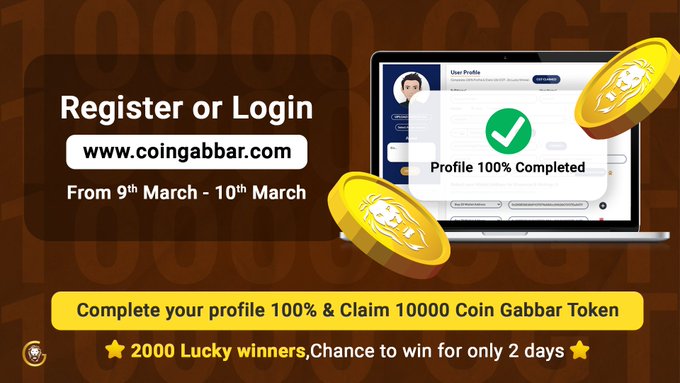 Complete your Gabbar profile and claim 10K CGTs!