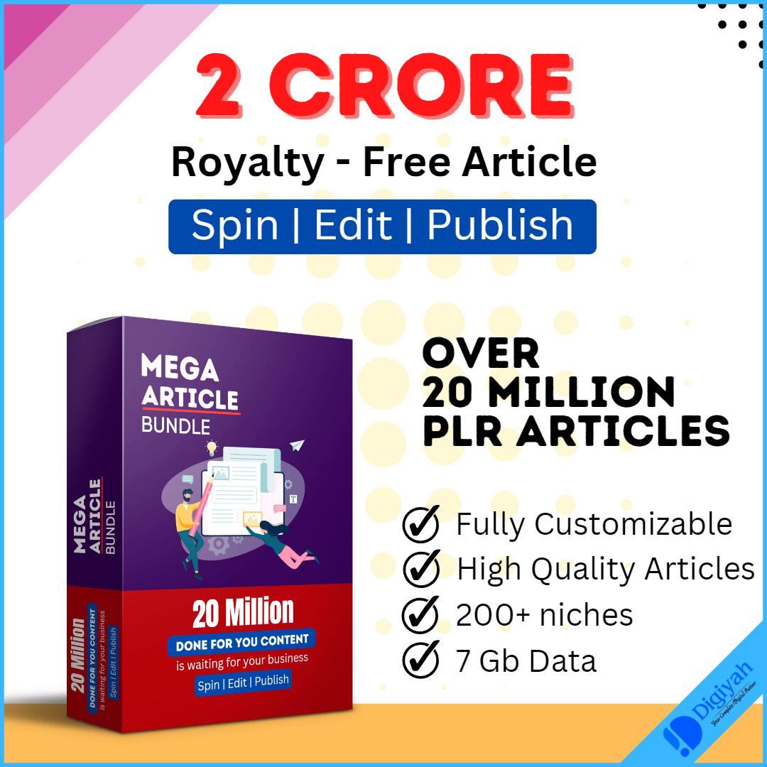 20 million plr article bundle package 
