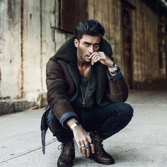 Men's Leather Shearling Jacket: Style and Function Combined