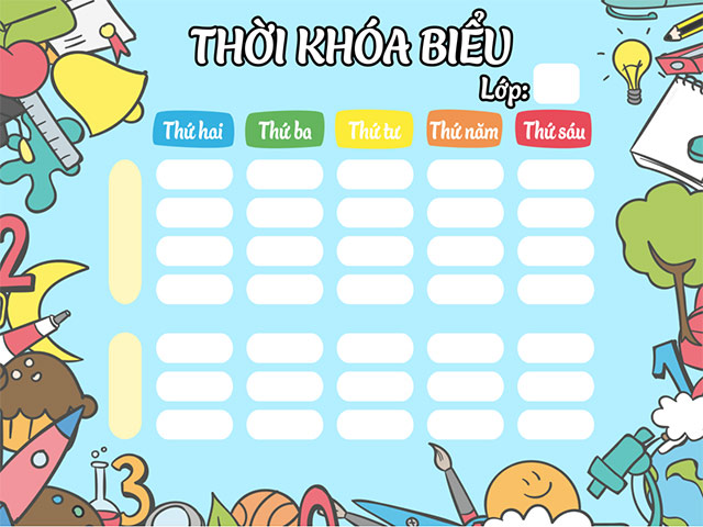 Tải ngay những mẫu thời khóa biểu độc đáo nhất 2023