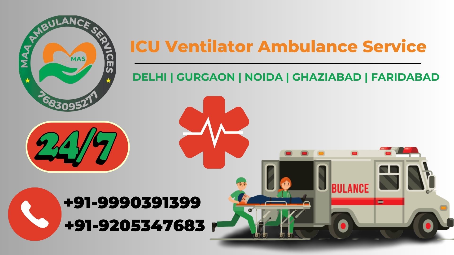 Saving Lives: ICU Ventilator Ambulance Service By Maa Ambulance | 9990391399, 9205347683, 7683095277