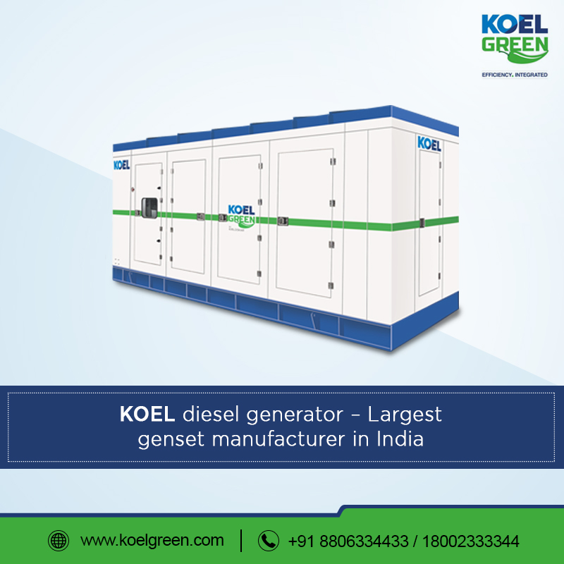 Koel diesel generator – Largest genset manufacturer in India