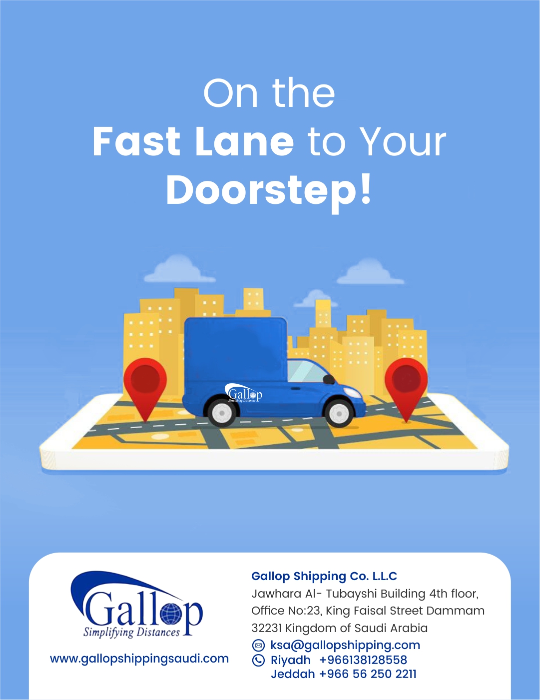 Express Shipping in Saudi Arabia by Gallop Shipping