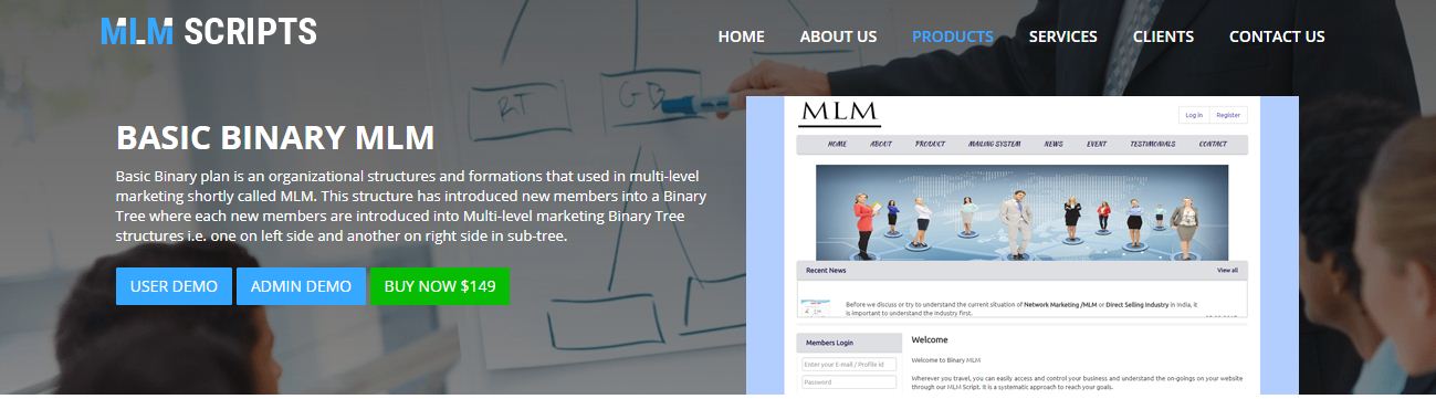 Basic Binary MLM |Binary Plan MLM Software