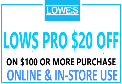 Lowes Pro $20 off Coupons for Smart Shopping