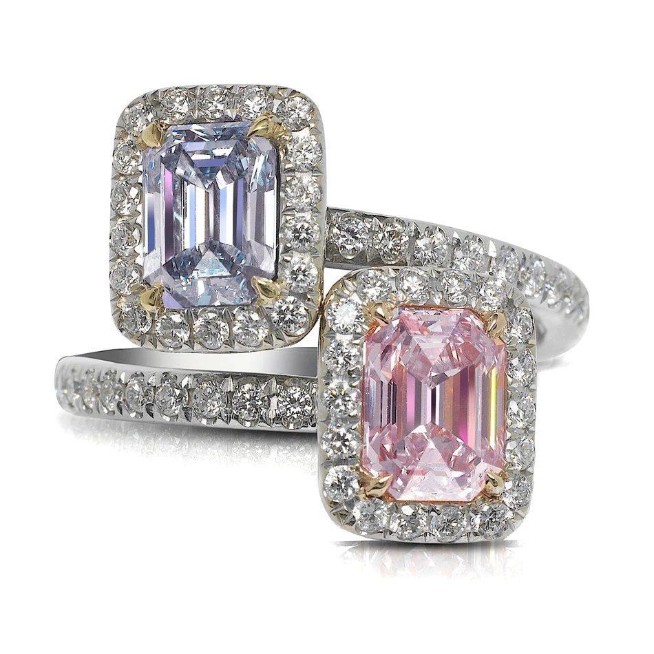 Natural Blue Diamond Engagement and Wedding Rings New York