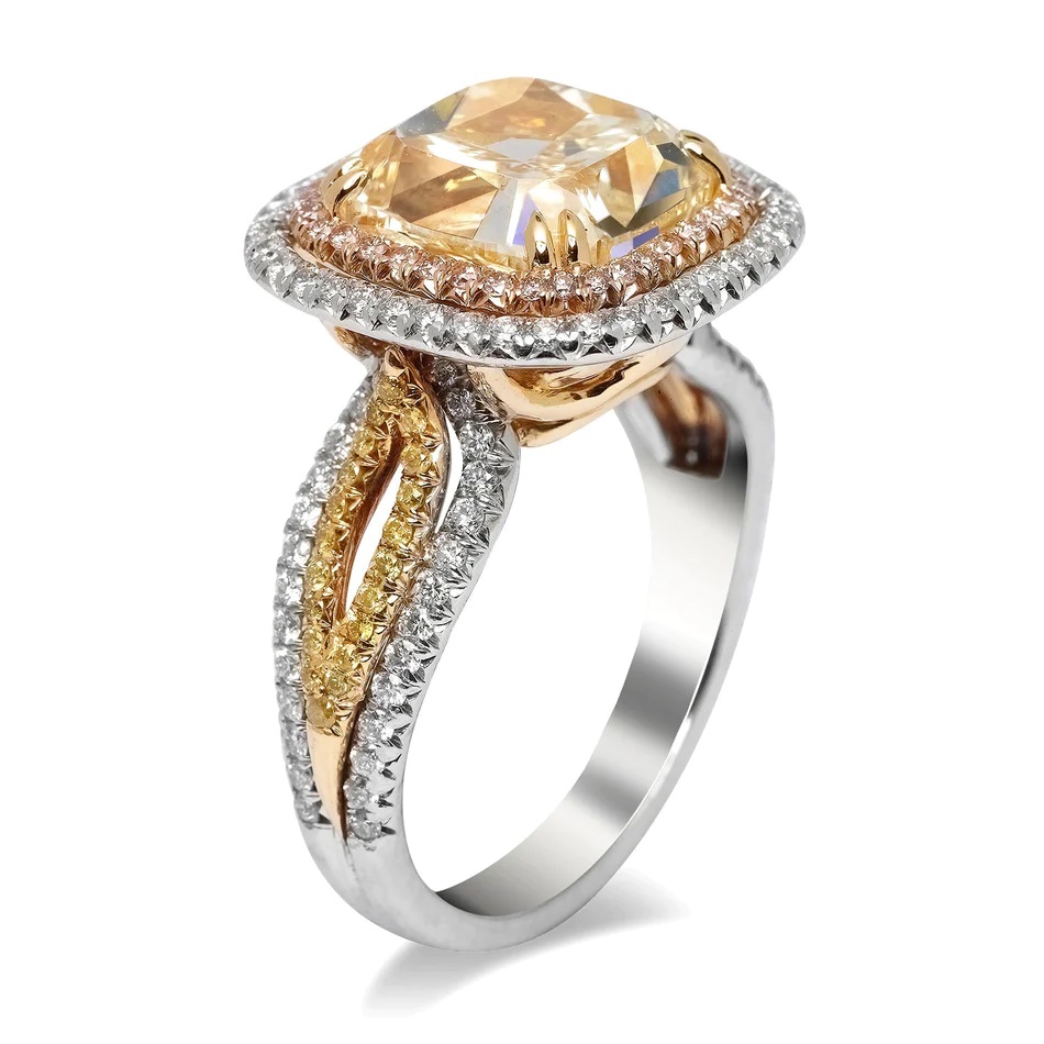 Infinity Engagement Ring with Wedding Band