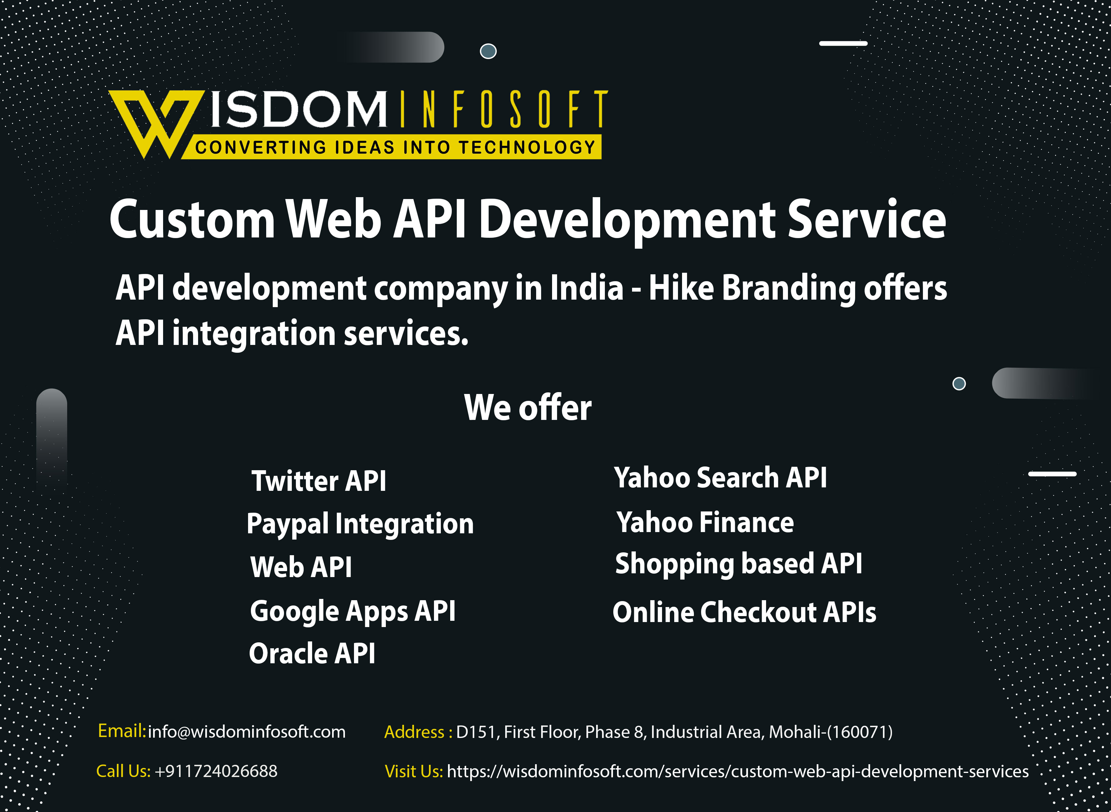 Custom Web API Development Services | API Integration Service | Wisdom InfoSoft