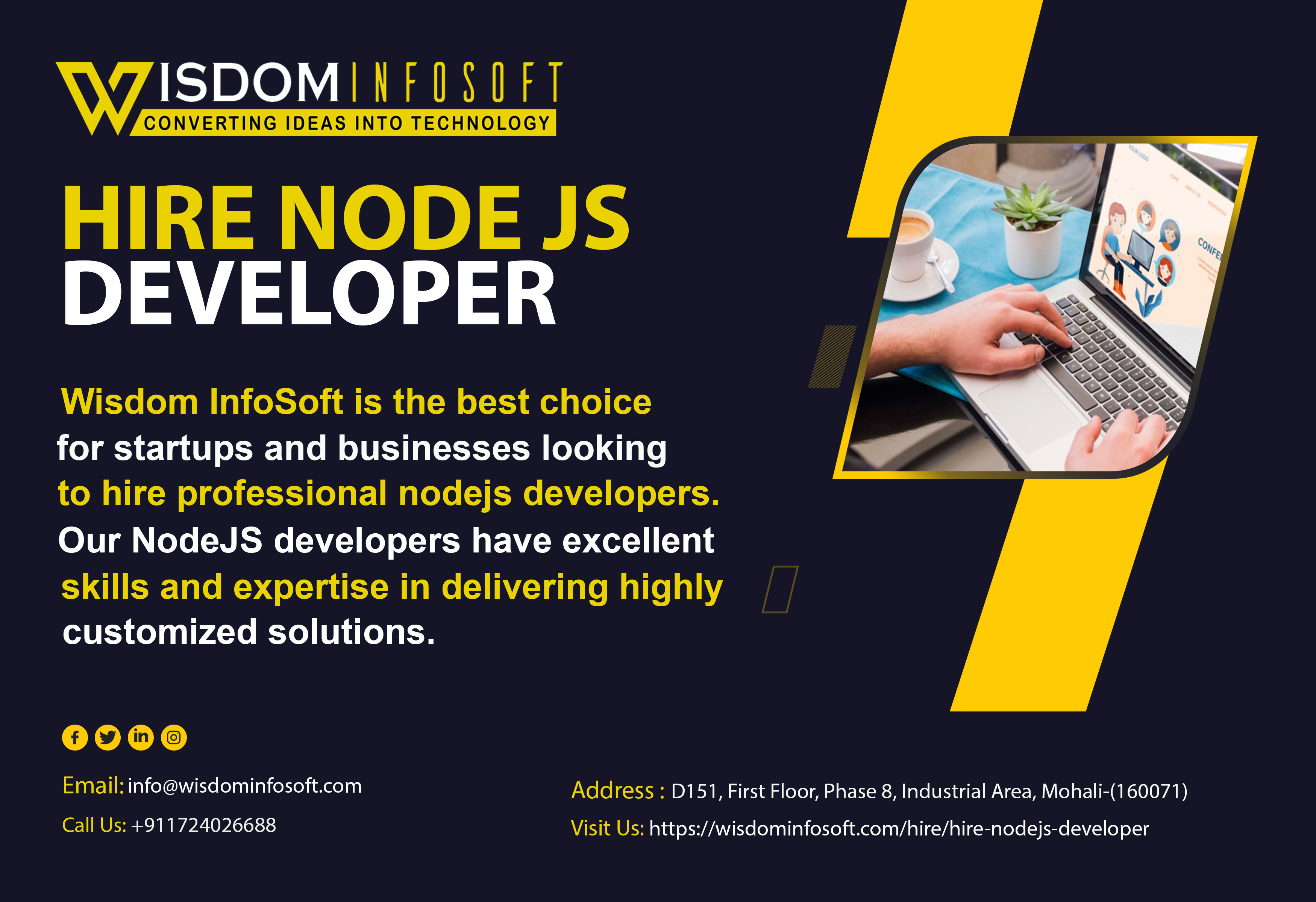 Hire Top Node JS Developers | Best Node JS Development Company | Wisdom Infosoft