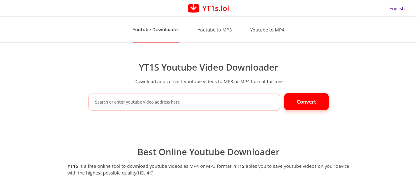 Download YouTube videos on mobile or PC using YT1S