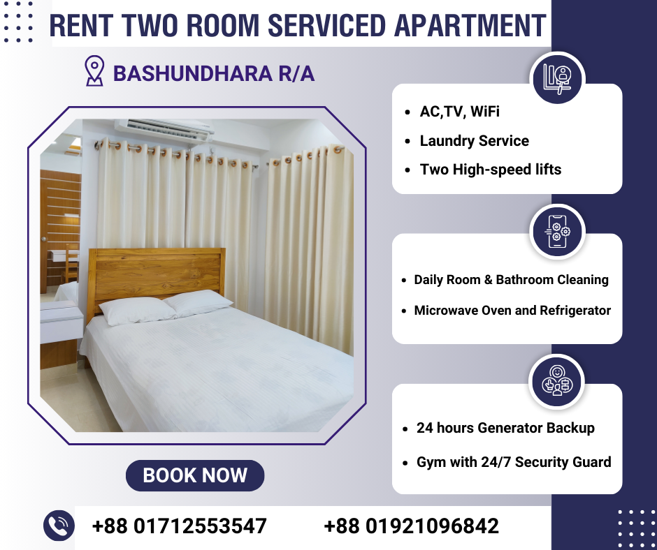 Furnished Short Term 2 Room Flat Rentals