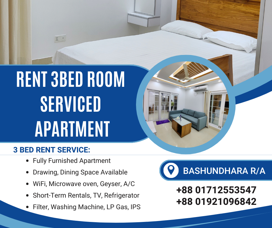 Rent a Fully Furnished 3BHK Serviced Apartment