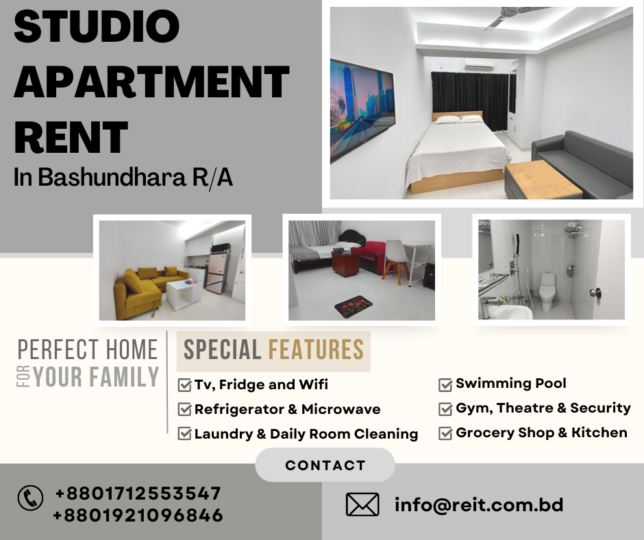 Experience The Comfort Of Renting A Well-Furnished Studio Apartment In Bashundhara R/A
