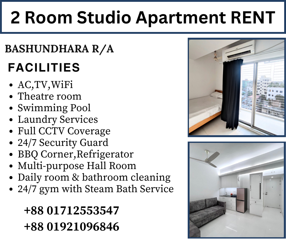 Rent Two-Room Studio Apartment With Elegant Furnishings 