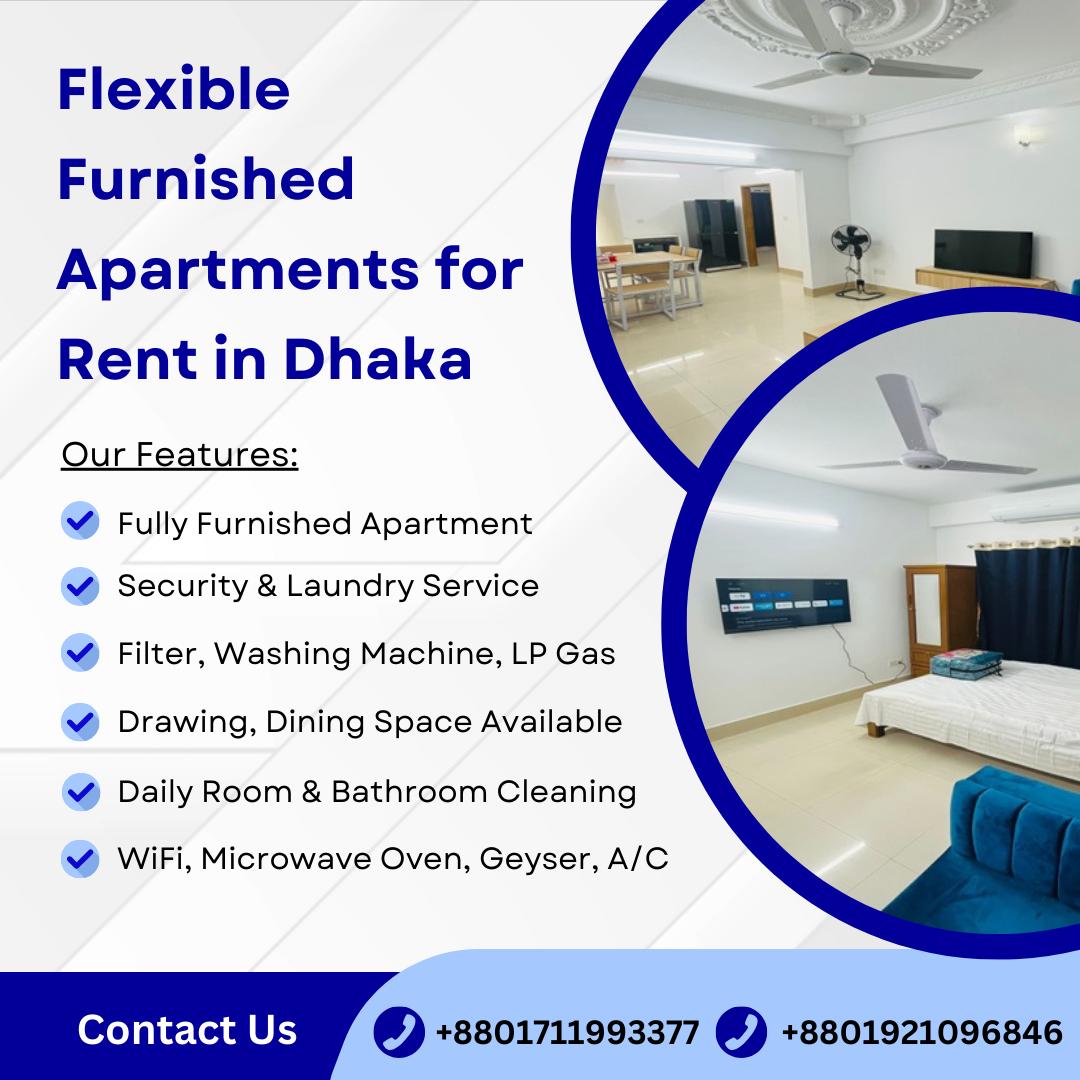  Rent a Short-Term Studio Apartment in Bashundhara With Magnificent Views