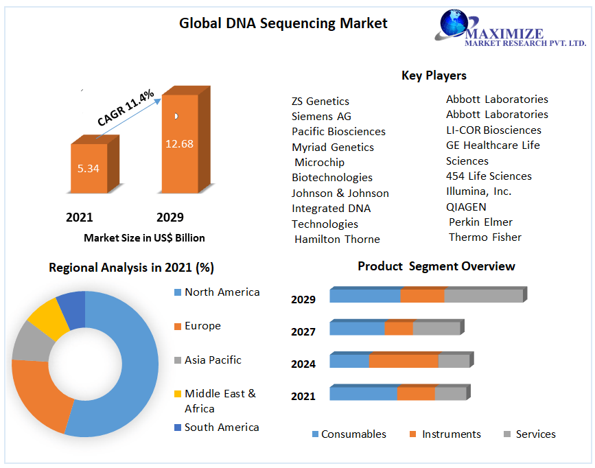 DNA Sequencing Market  Multiplex Assays: Streamlining diagnostics through simultaneous analysis of multiple Biomarkers 2029
