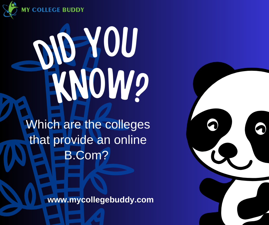 Which are the colleges that provide an online BCom?