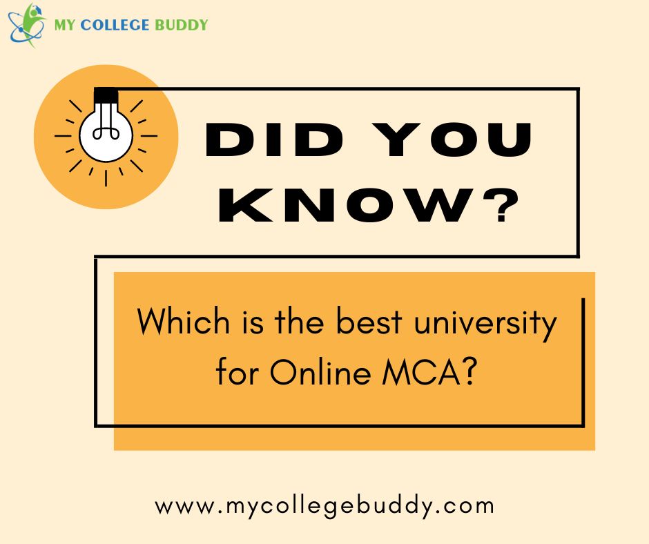 Which is the best university for Online MCA?