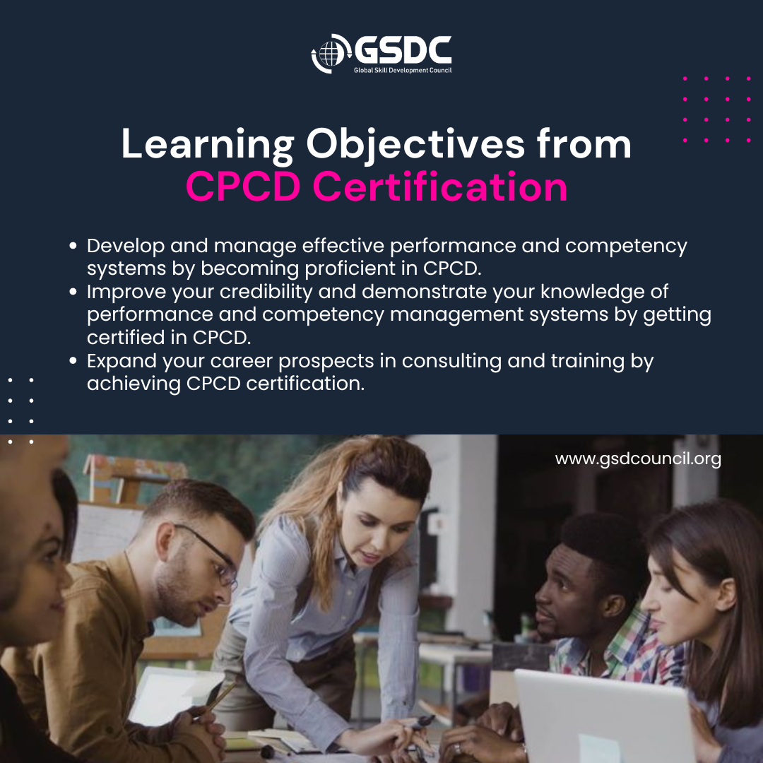 Learning Objectives from CPCD Certification  