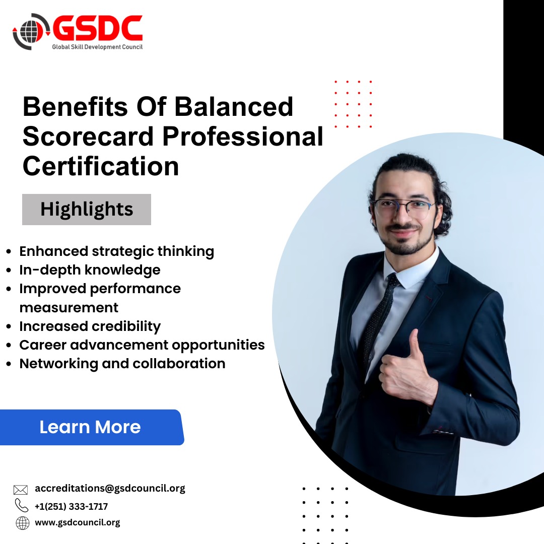 Benefits of Balanced Scorecard Professional Certification