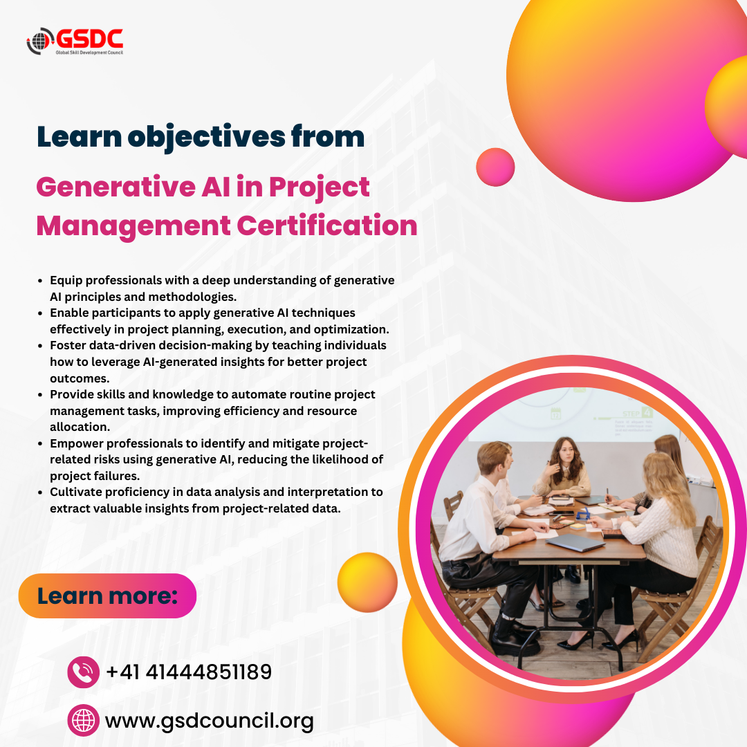Learn objectives from Generative AI in Project Management Certification