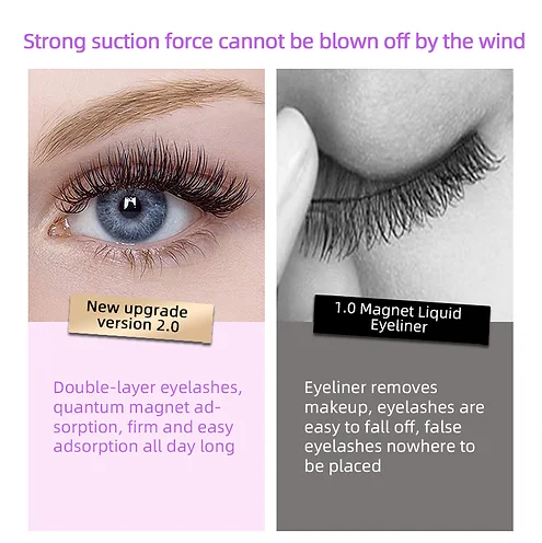 Enhance Your Lashes Effortlessly: 3D Magnetic Eyelashes