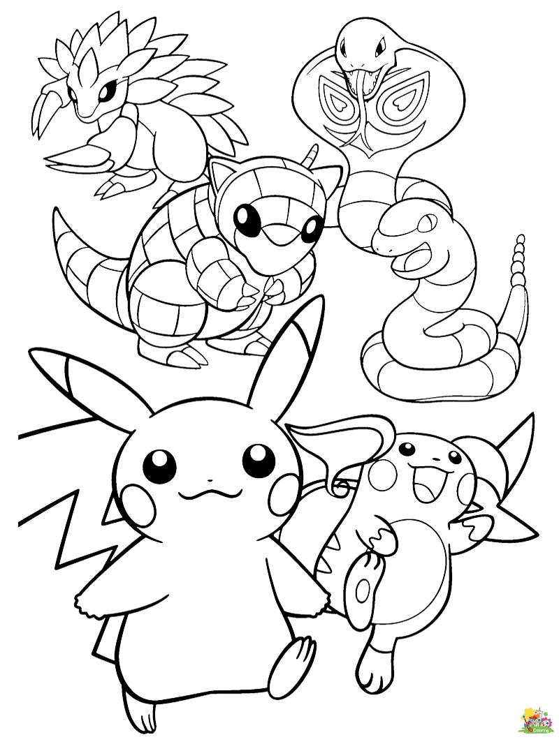 Pokemon coloring pages for kids