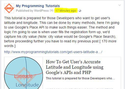 Facebook like time ago system in php