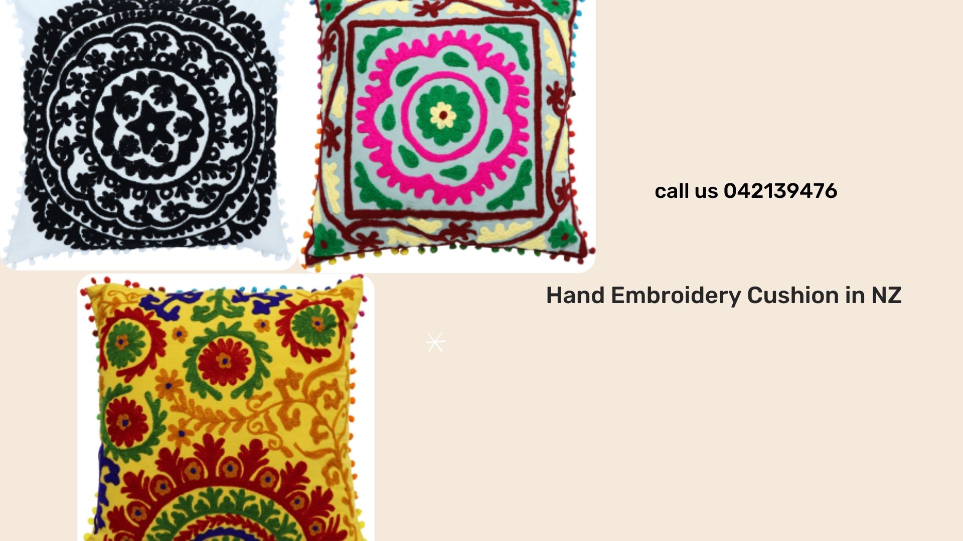 Hand Embroidery Cushion