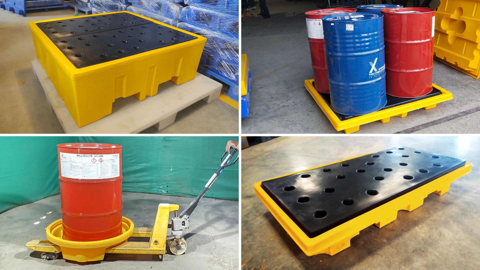 6 Advantages of Using Swift’s Drum Spill Containment Pallets