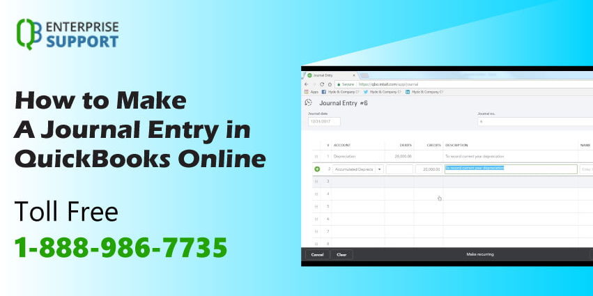 How to make a journal entry in QuickBooks ?