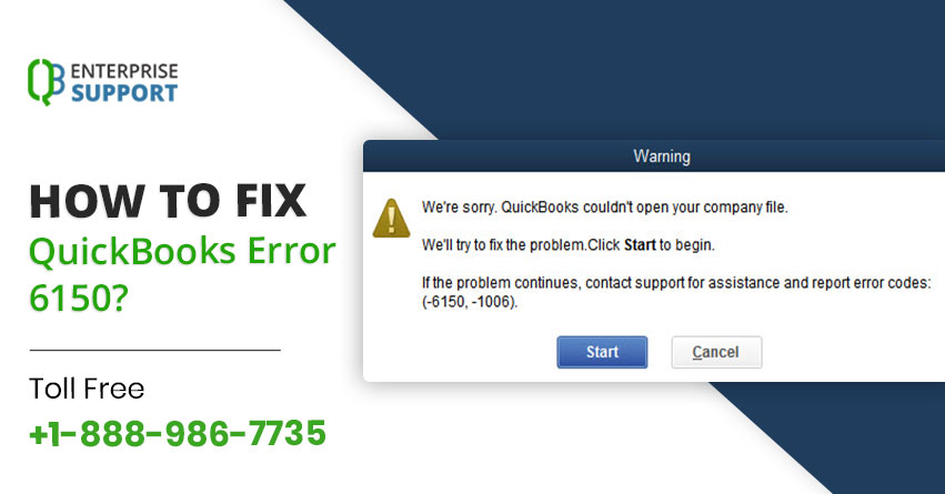How to fix QuickBooks Error 6150 ?