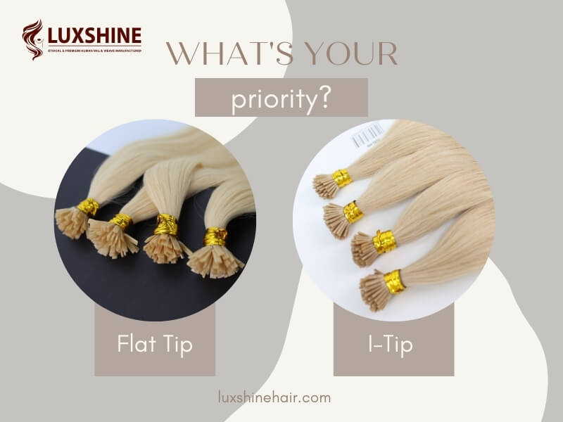 Flat Tip vs I-Tip Extensions: Which One Blends Better?