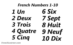 french counting to 10