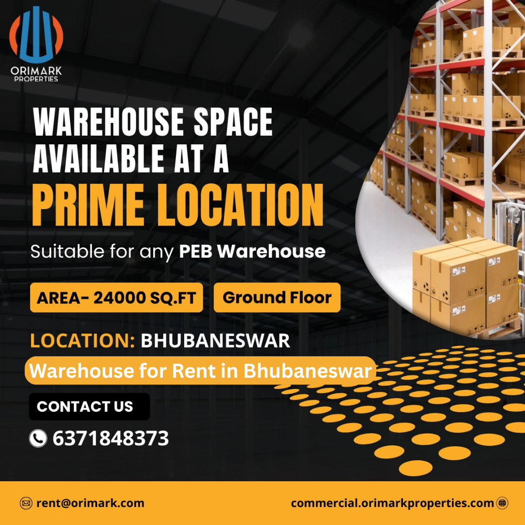 Spacious Warehouse in Bhubaneswar for Smart Storage and Logistics