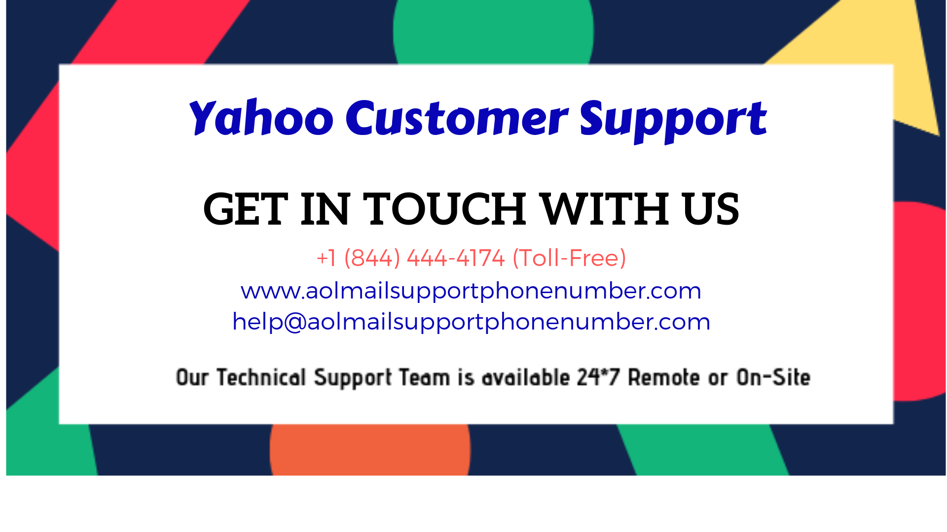 Yahoo Email Support Number