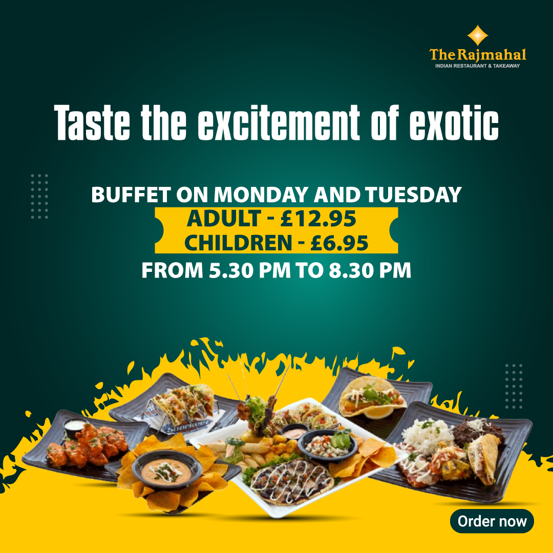 The Raj Mahal Indian Restaurant | Indian restaurant near me | Indian takeaway near me |Best Indian delivery near me