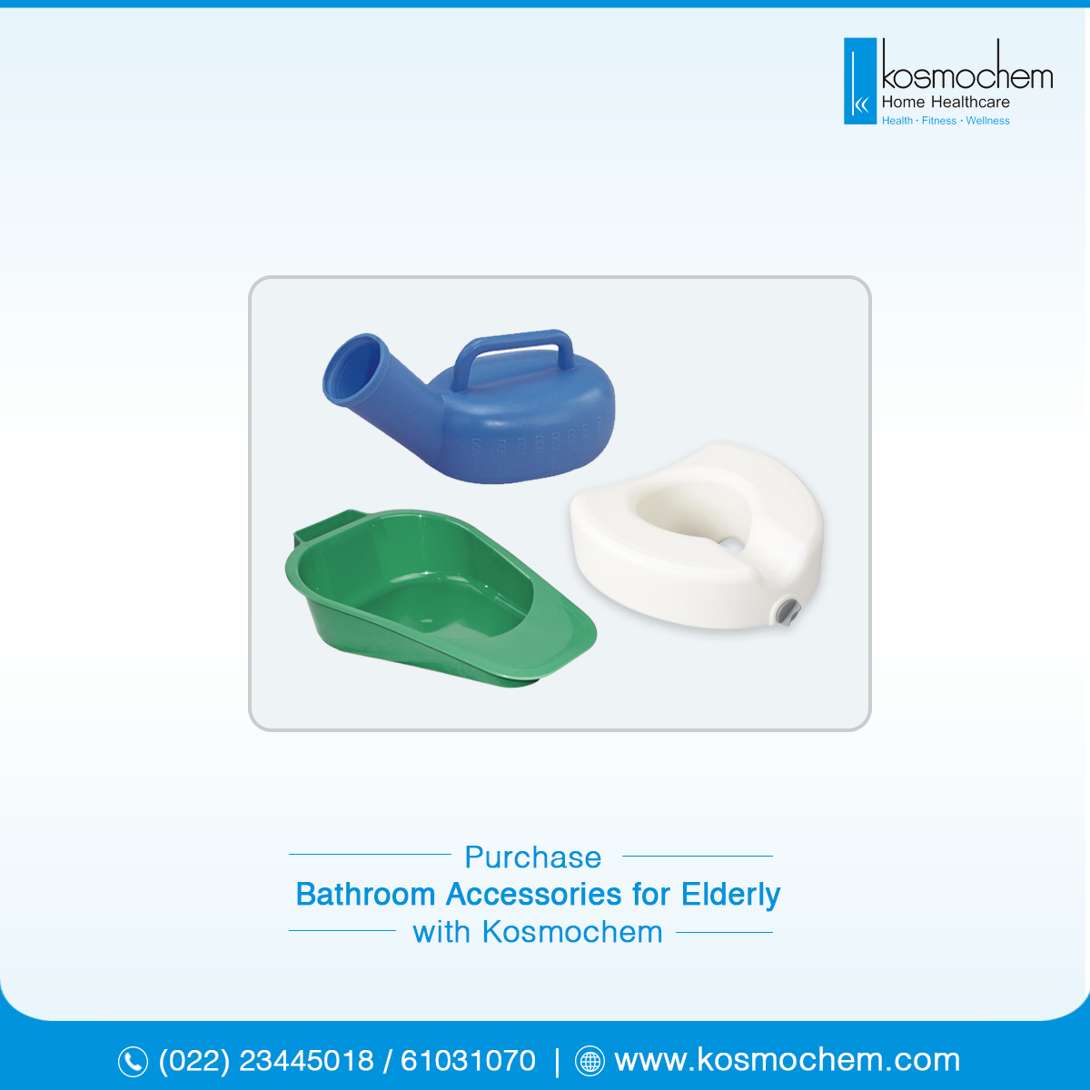 Purchase Bathroom accessories for elderly with Kosmochem