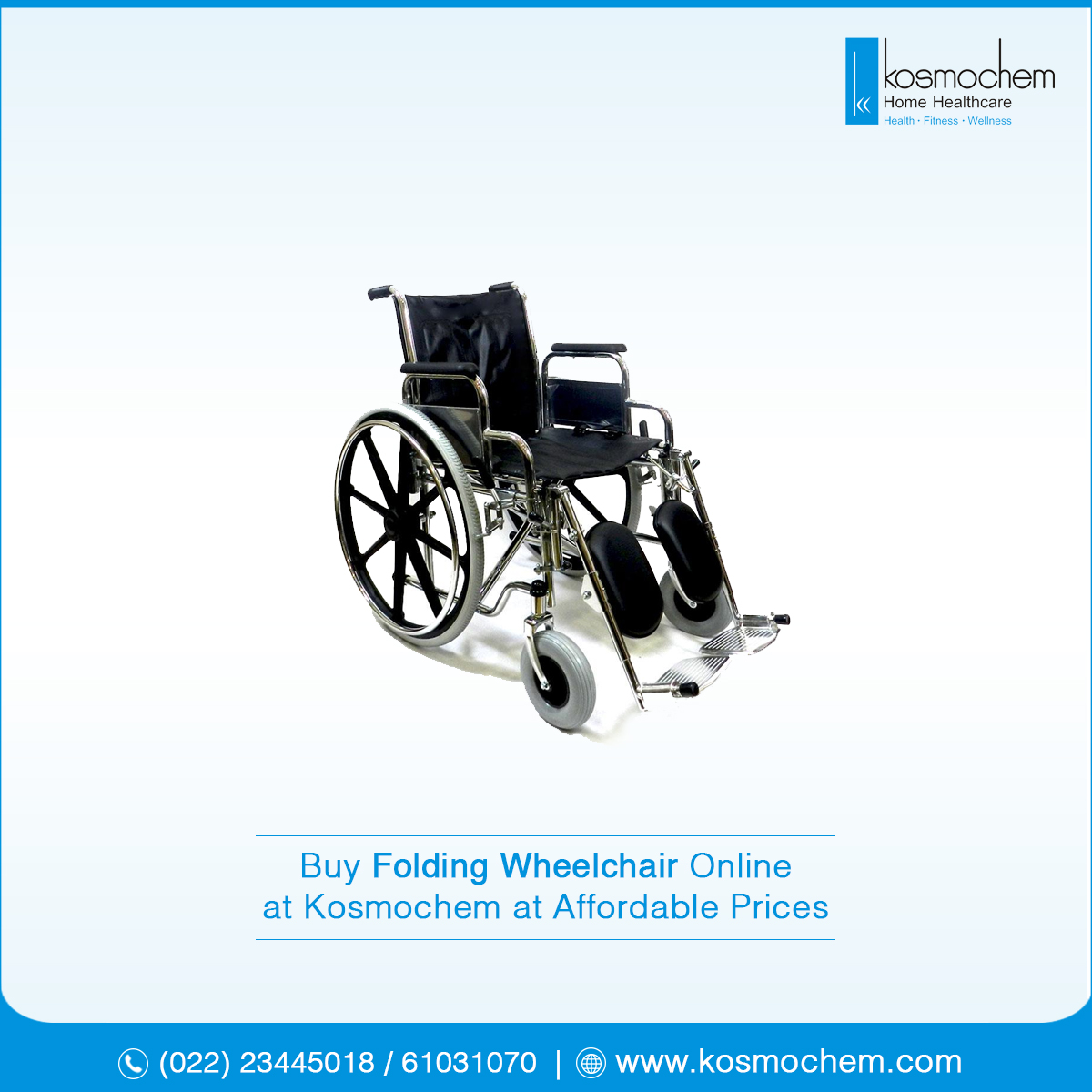 Buy folding wheelchair online at Kosmochem at affordable Prices