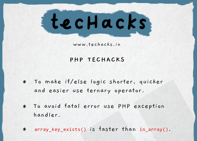 PHP Tips and Tricks | tecHacks
