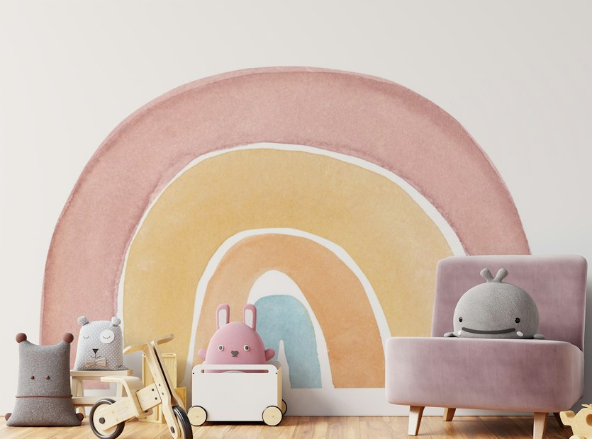 Creating a Cheerful Atmosphere with Rainbow Wallpaper