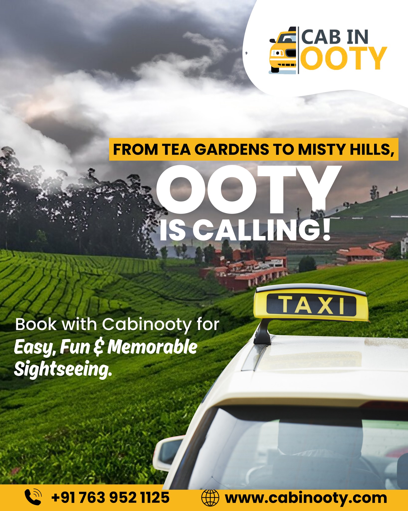 Reliable Cab in Ooty with CAB IN OOTY for Comfortable Travel