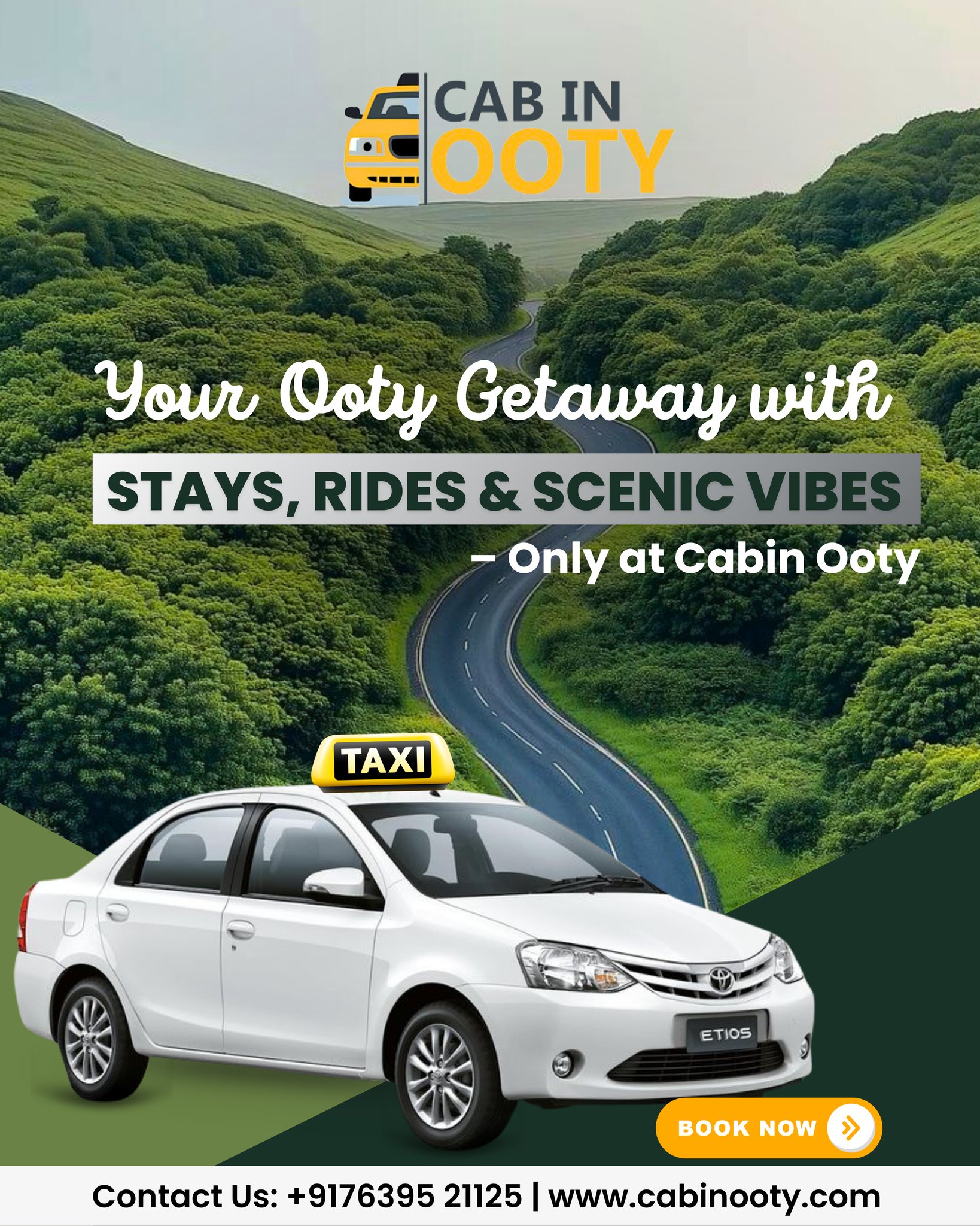 Trusted Cab Service in Ooty with CAB IN OOTY for Comfortable and Reliable Travel