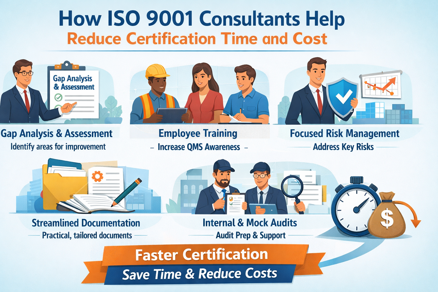 How ISO 9001 Consultants Help Reduce Certification Time and Cost