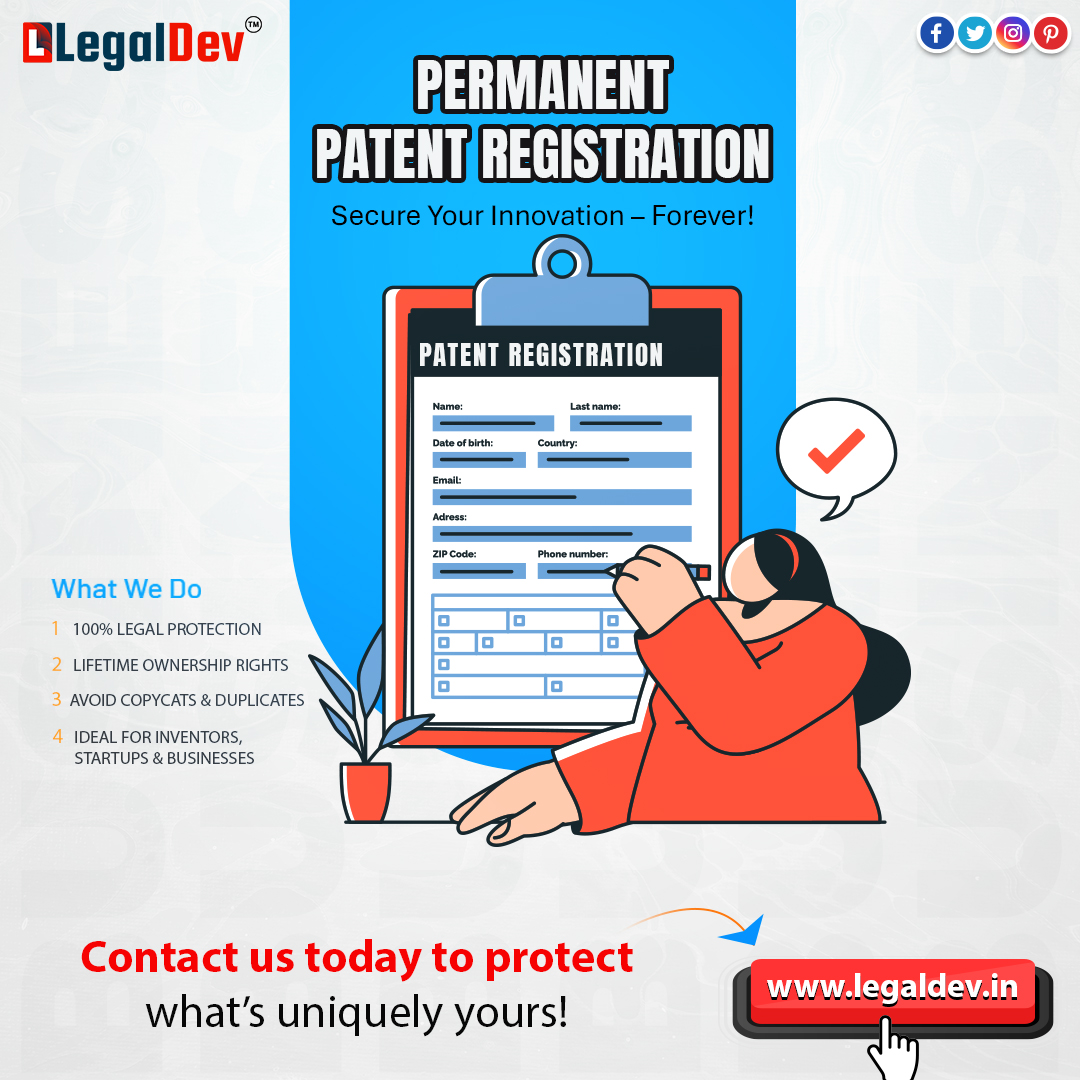 Reliable Permanent Patent Filing in India by Legal Dev