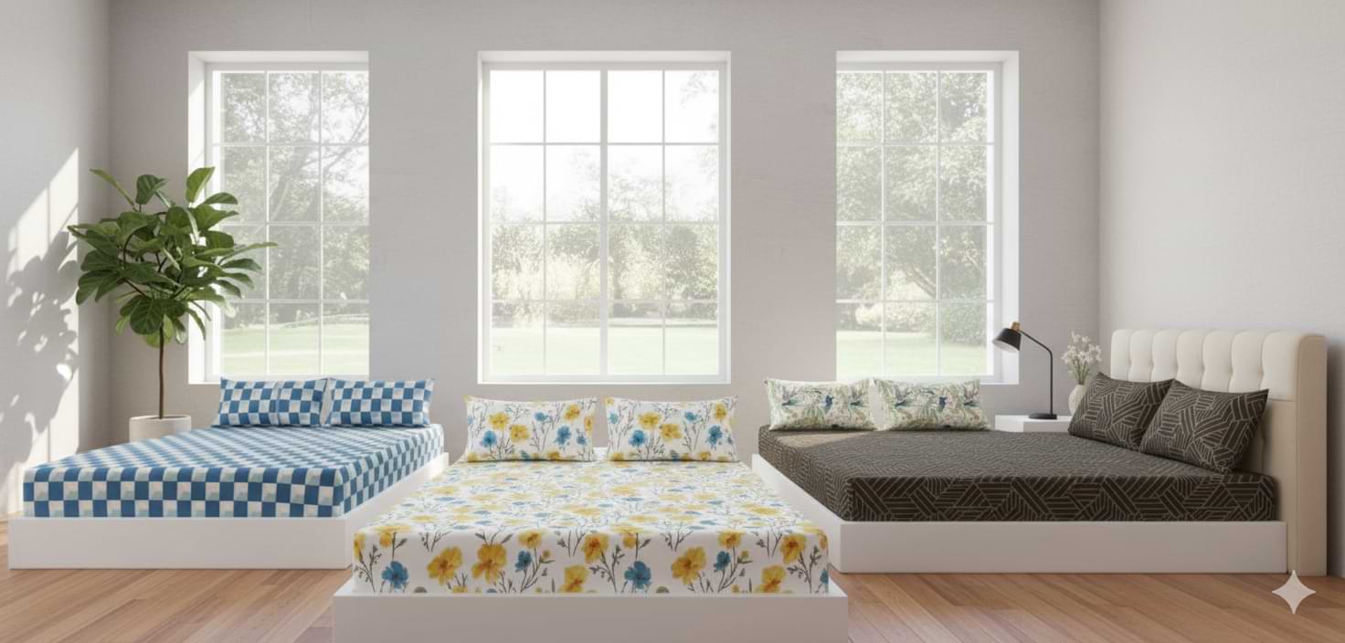 Choose the Perfect Bedsheet: King, Queen, and Double Bed